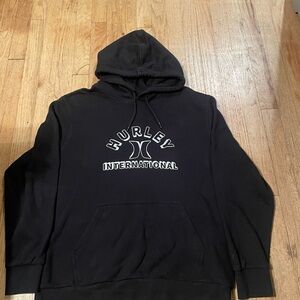 Hurley Men's Black Hoodie with Logo